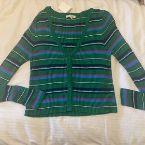 Striped green Cardigan size XL